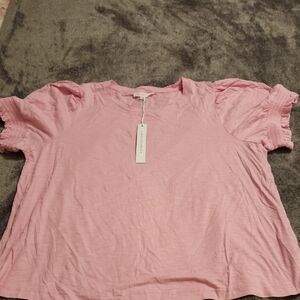Jane + Delancey Pink Ruffled Sleeve Top